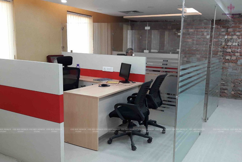 Stylish office interiors tailored for small offices in Kolkata.